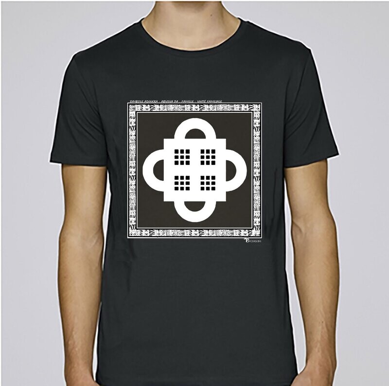 TEE SHIRT SYMBOLE ADINKRA "ABUSUA PA" - FAMILLE - UNITE FAMILIALE