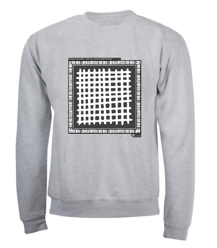 SWEAT SYMBOLE ADINKRA "KETE PA" - UNION HARMONIEUSE