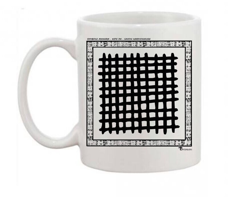 MUG SYMBOLE  ADINKRA "KETE PA" - UNION HARMONIEUSE