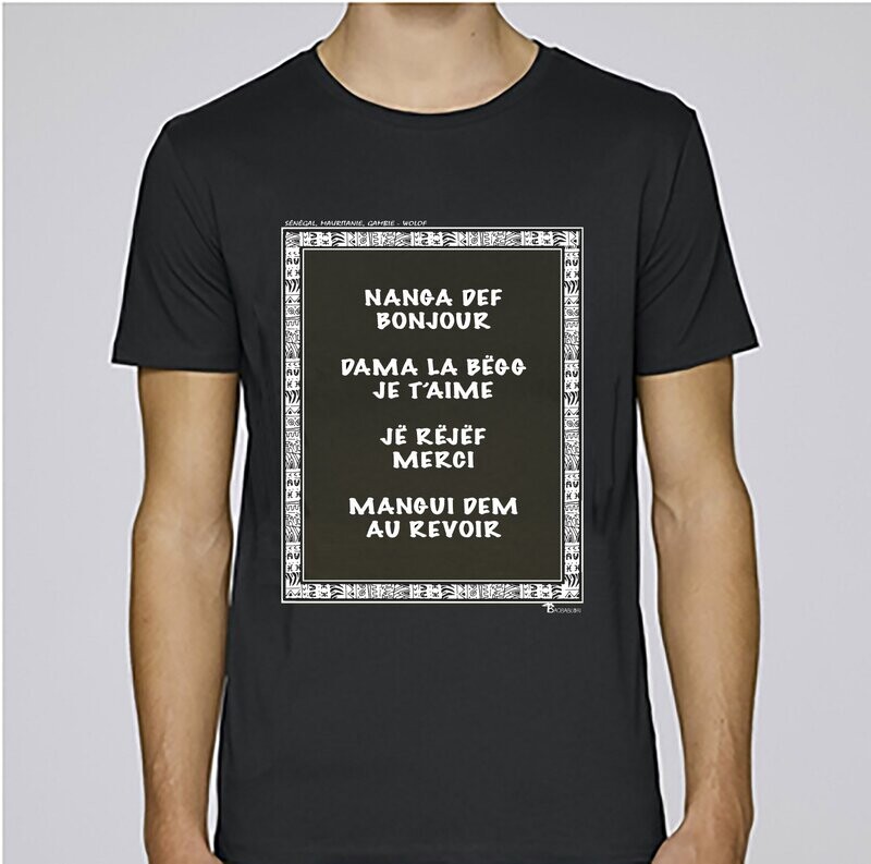 TEE SHIRT SYMBOLE LANGUE WOLOF