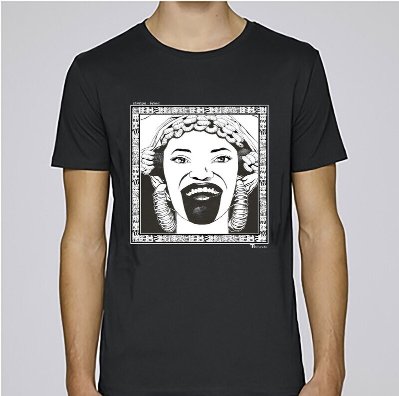 TEE SHIRT FASHION MAQUILLAGE PEUHL SENEGAL
