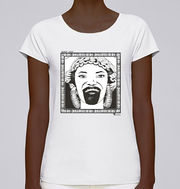 TEE SHIRT FASHION MAQUILLAGE PEUHL SENEGAL