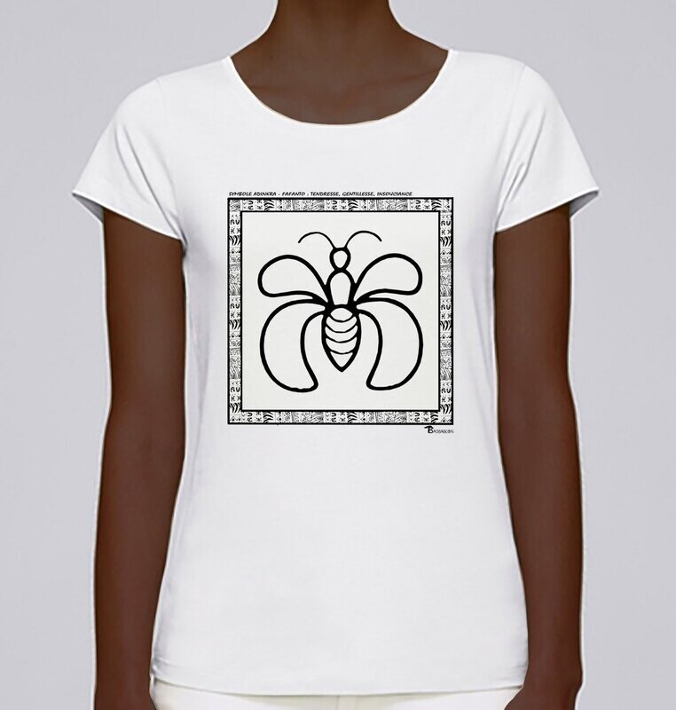 TEE SHIRT SYMBOLE ADINKRA "FAFANTO" TENDRESSE GENTILLESSE INSOUCIANCE