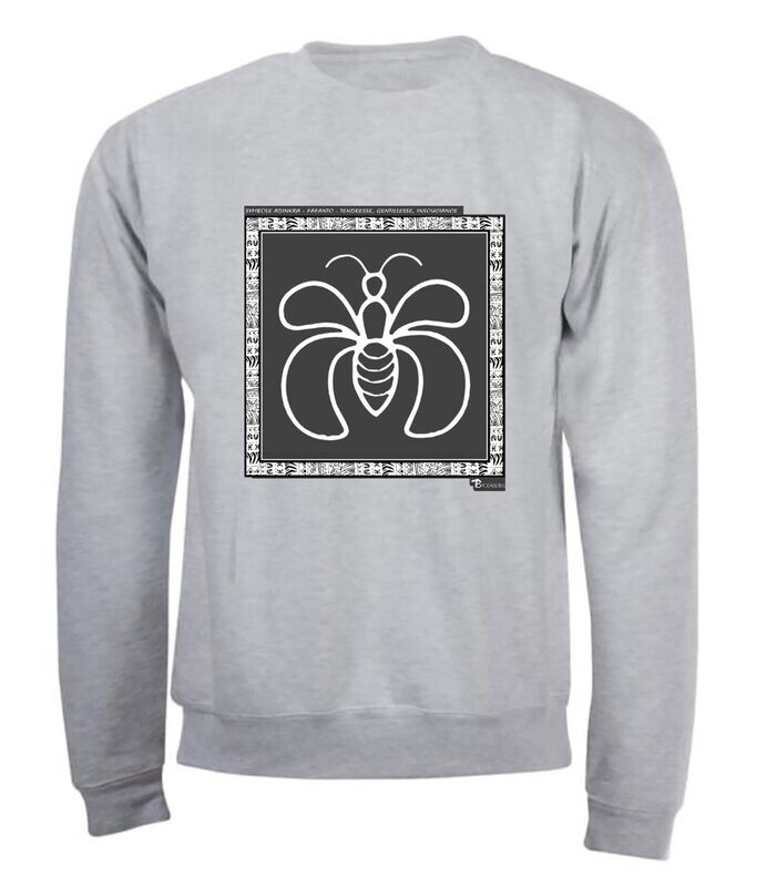 SWEAT SYMBOLE ADINKRA "FAFANTO" TENDRESSE GENTILLESSE INSOUCIANCE