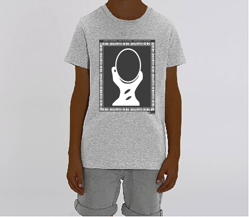 TEE SHIRT SYMBOLE ADINKR "TUMI TE KOSUA"  LA FRAGILITÉ DU POUVOIR