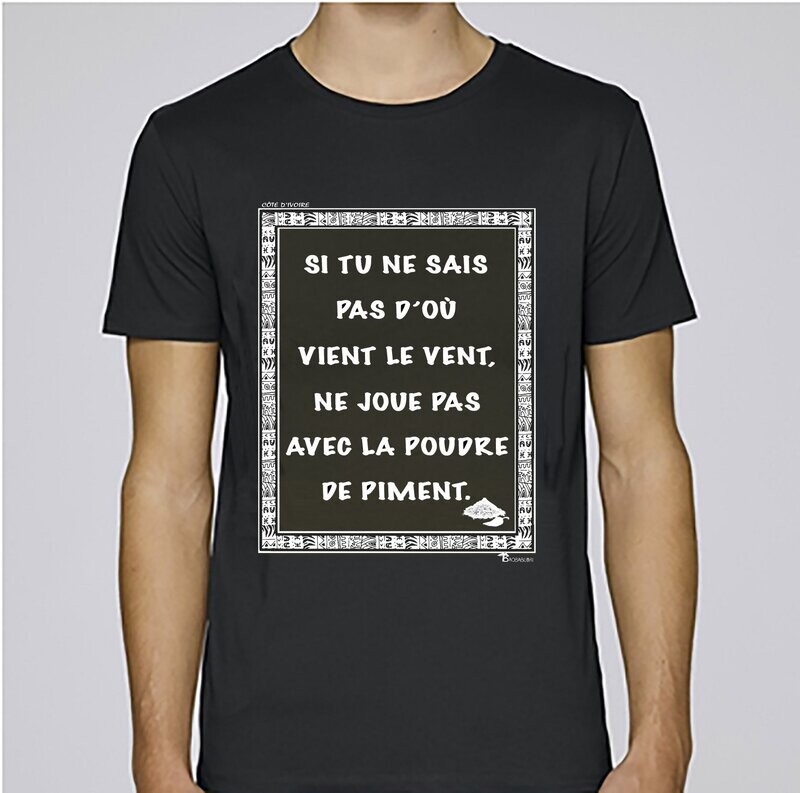 TEE SHIRT PROVERBE ET CITATION COTE D'IVOIRE PIMENT