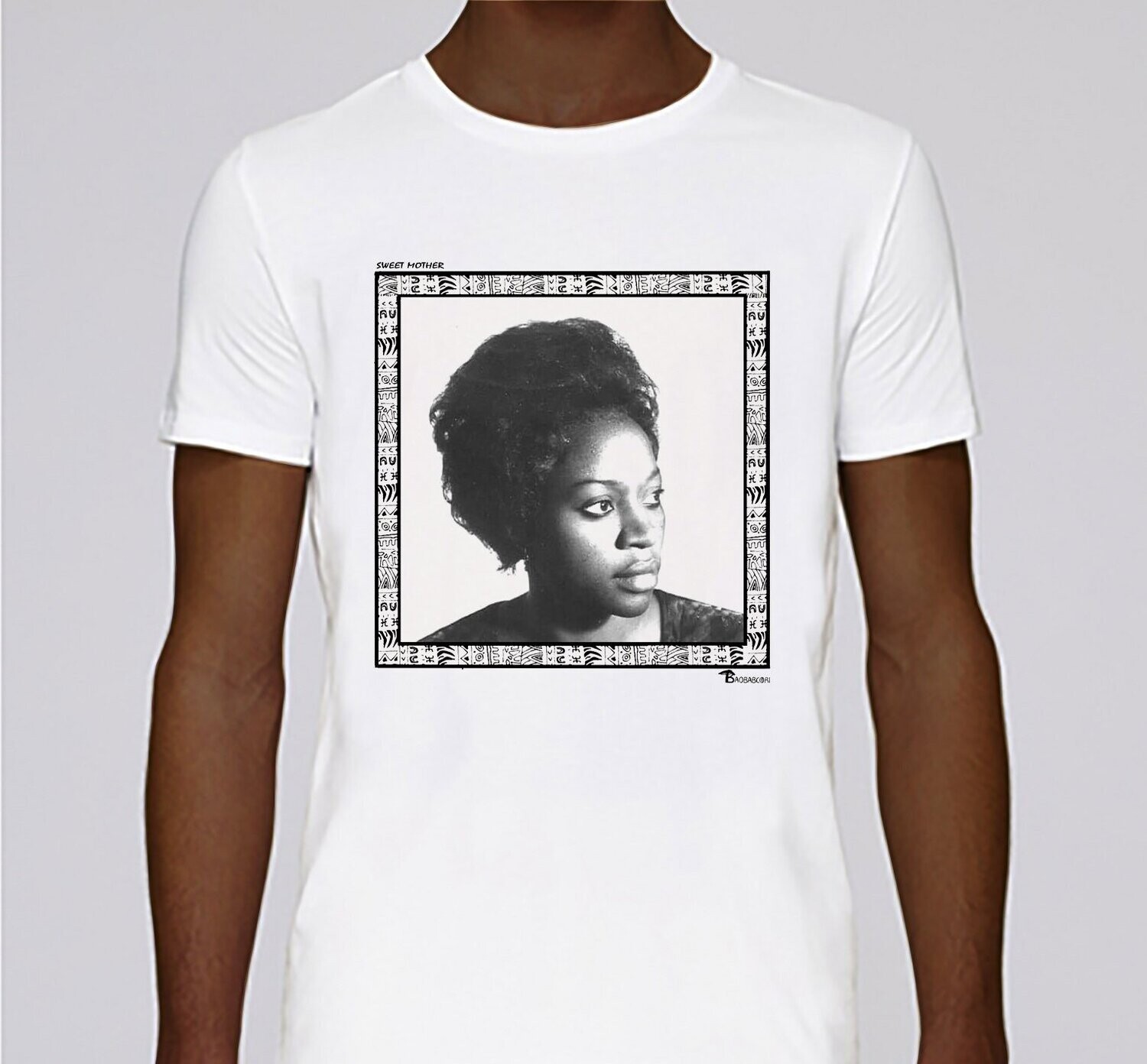 TEE SHIRT FREESTYLE ART "SWEET MOTHER", COULEUR: BLANC