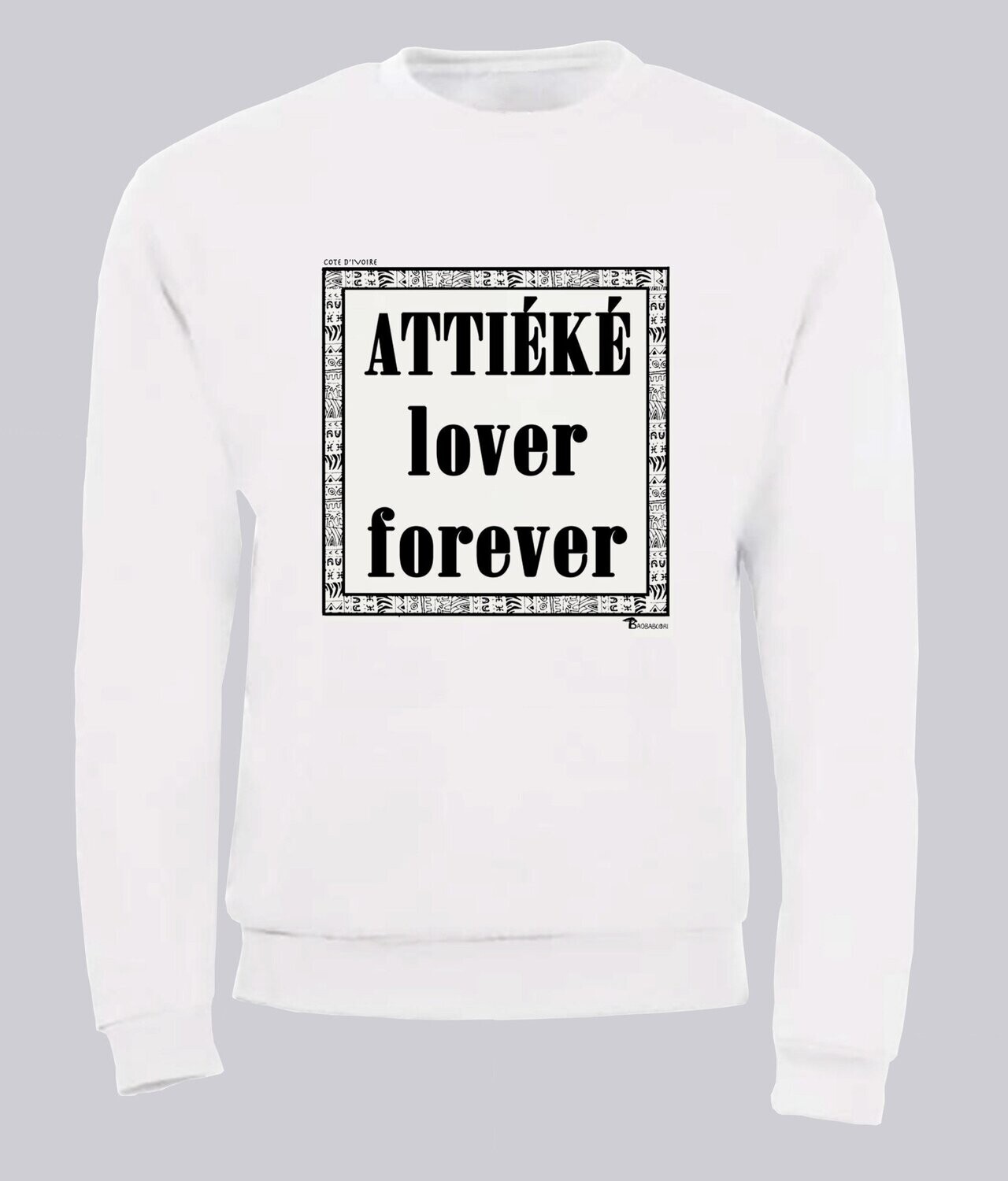 SWEAT GASTRONOMIE ATTIEKE, COULEUR: BLANC, FOND MOTIF: BLANC