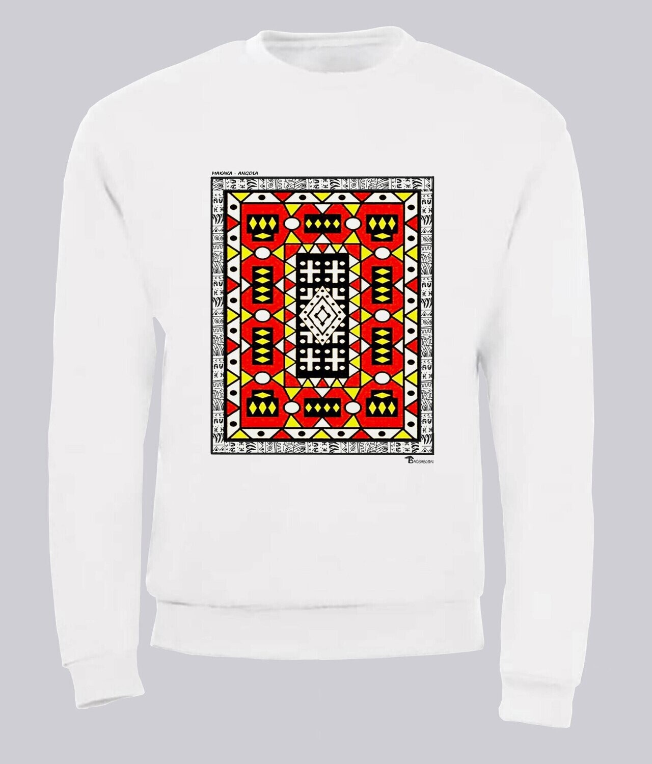 SWEAT TEXTILE SAMAKAKA ANGOLA, COULEUR: BLANC