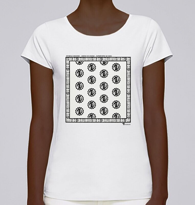 TEE SHIRT SYMBOLE ADINKRA  "NYAME NE OHENE"  SUPREMATIE DE DIEU