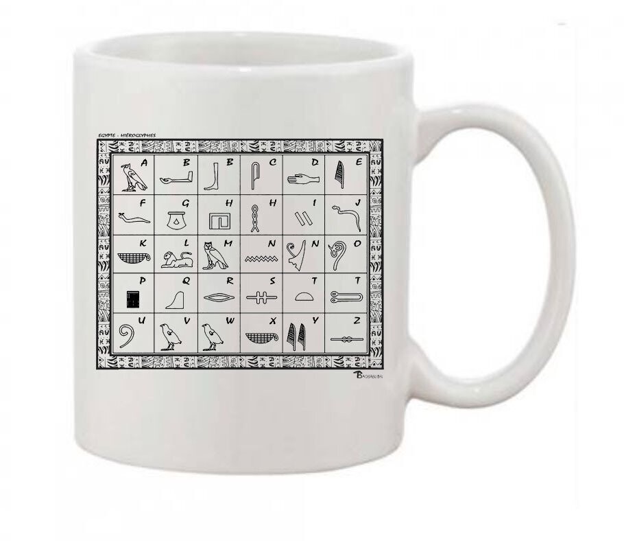 MUG ECRITURE HYEROGLYPHE EGYPTE