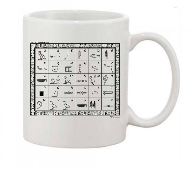 MUG ECRITURE HYEROGLYPHE EGYPTE