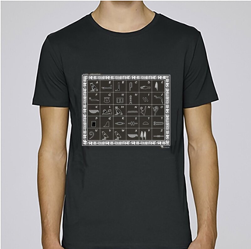 TEE SHIRT ECRITURE HYEROGLYPHE EGYPTE