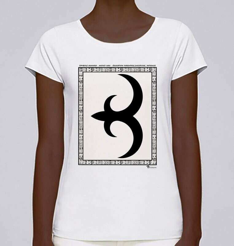 TEE SHIRT SYMBOLE ADINKRA  "AKOKO NAN"  EDUCATION PARENTALE  - DISCIPLINE- PATIENCE