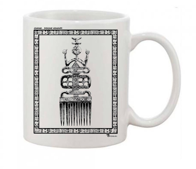 MUG COIFFURE PEIGNE ASHANTI GHANA