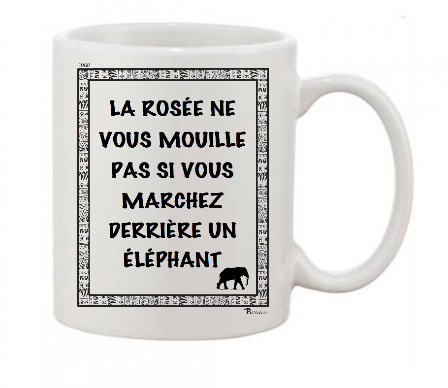 MUG  PROVERBE ET CITATION TOGO ELEPHANT