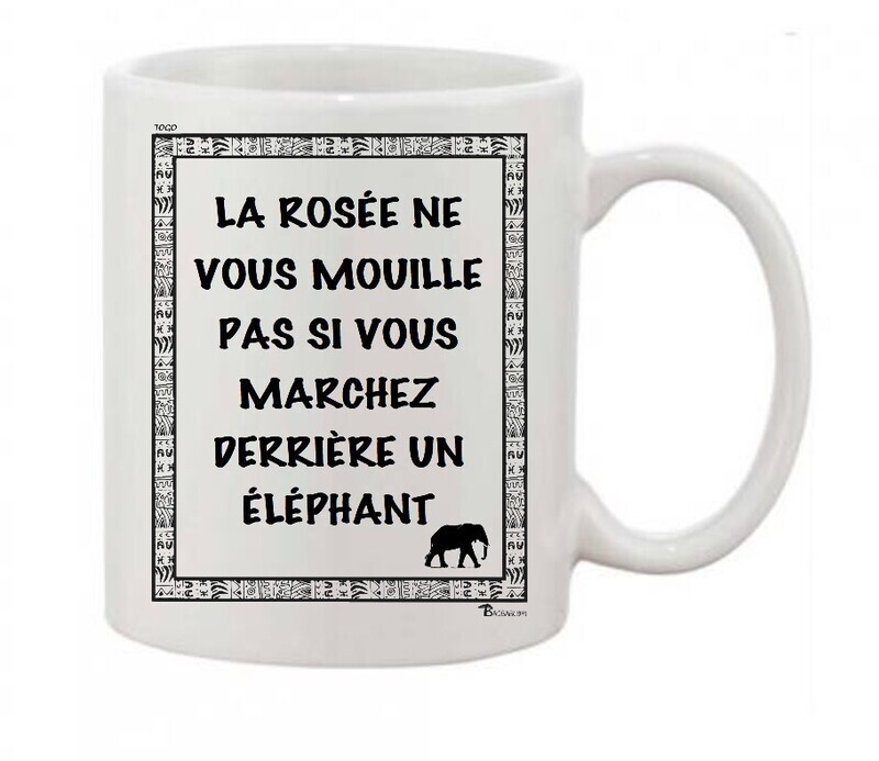 MUG  PROVERBE ET CITATION TOGO ELEPHANT