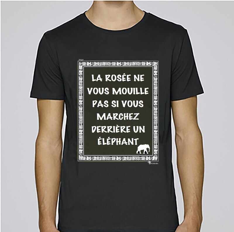 TEE SHIRT PROVERBE ET CITATION TOGO ELEPHANT
