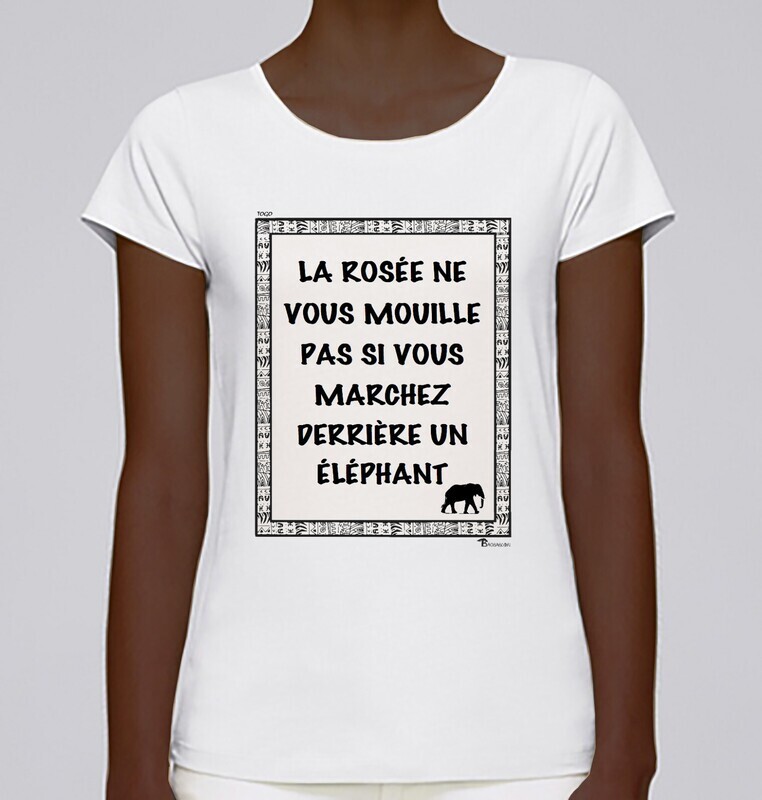 TEE SHIRT PROVERBE ET CITATION TOGO ELEPHANT