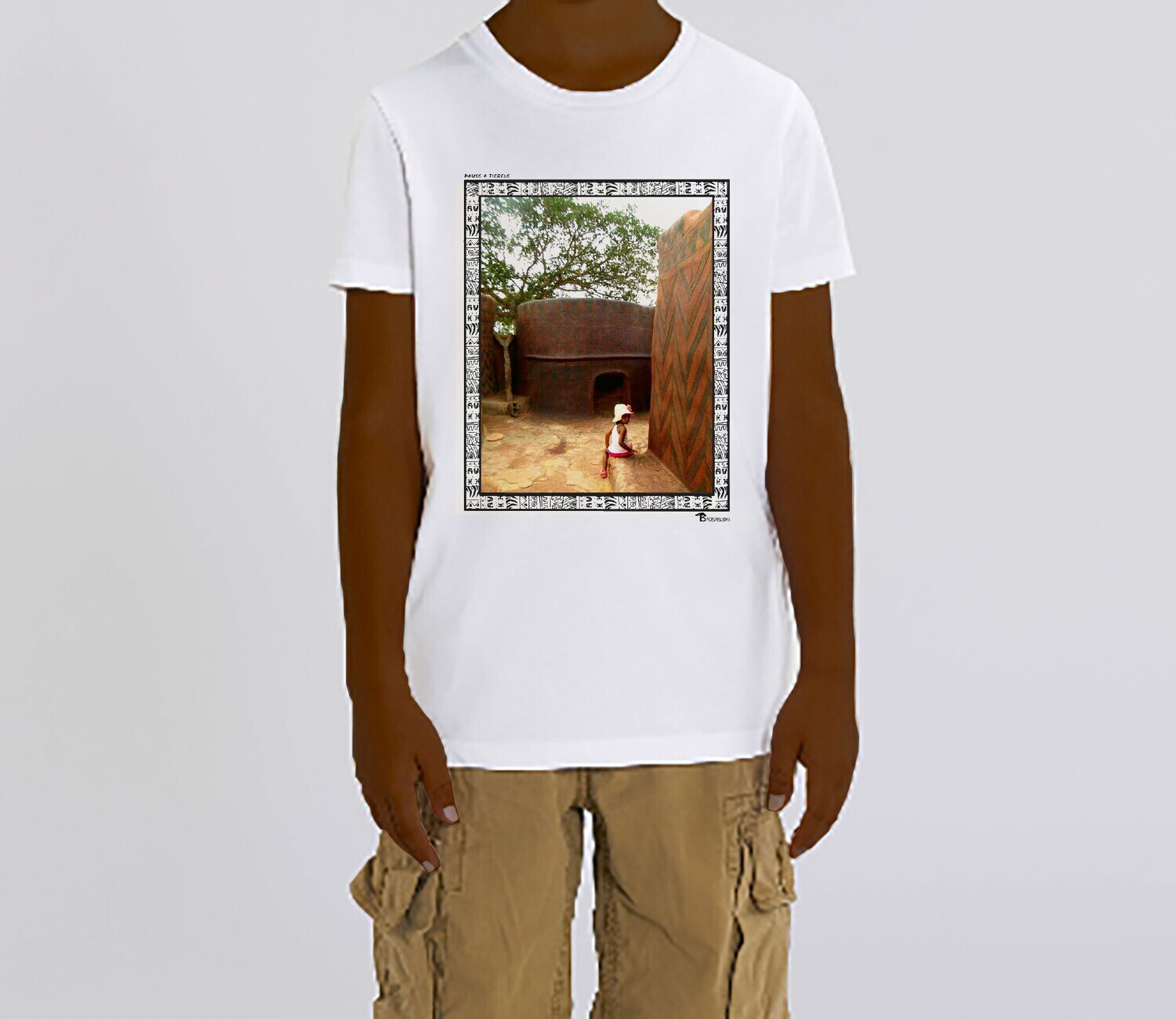 TEE SHIRT FREESTYLE ART "PAUSE A TIEBELE", COULEUR: BLANC