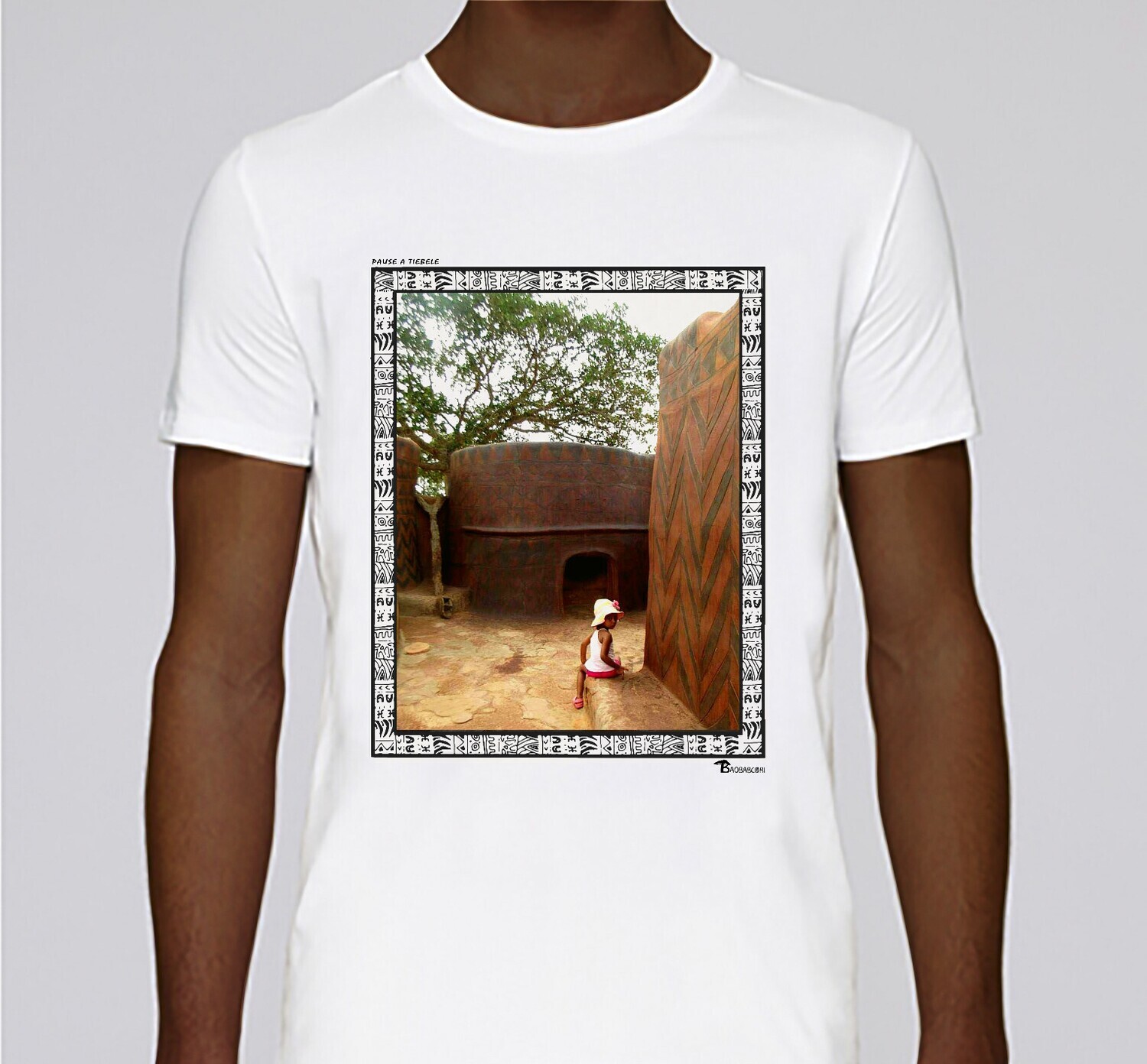 TEE SHIRT FREESTYLE ART "PAUSE A TIEBELE", COULEUR: BLANC
