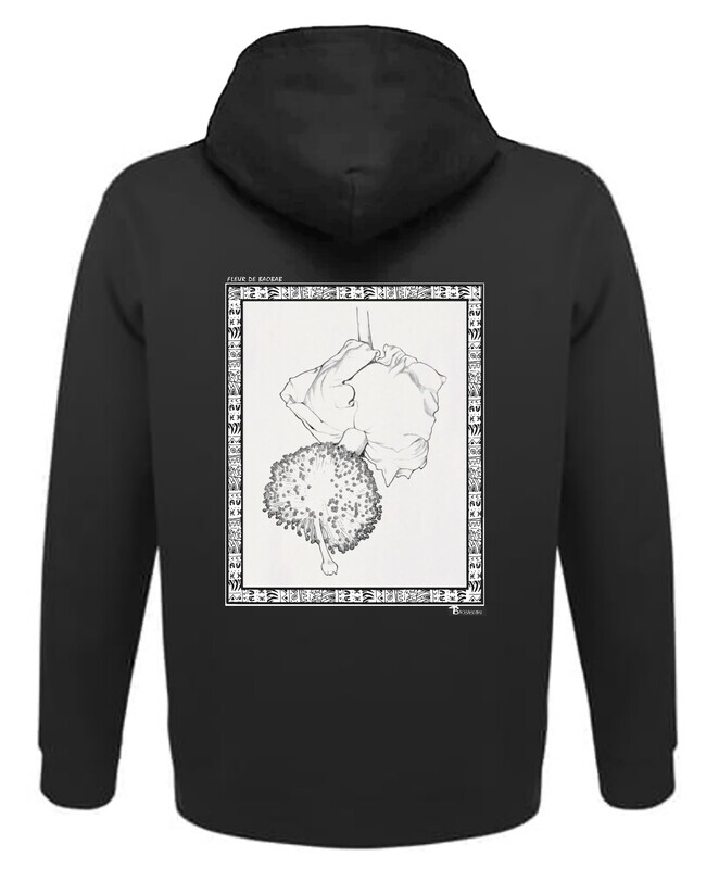 SWEAT A CAPUCHE FLORE FLEUR DE BAOBAB