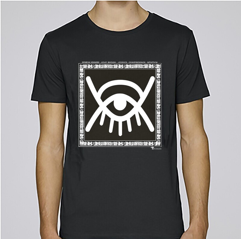 TEE SHIRT SYMBOLE ADINKRA  "KOJO BAIDEN" COSMOS - OMNIPRESENCE - INTUITION