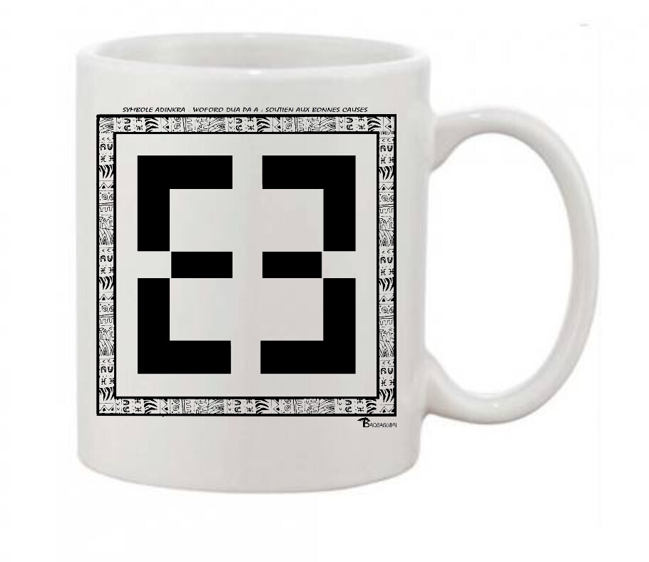 MUG SYMBOLE  ADINKRA  "WOFORO DUA PA A" SOUTIEN AUX BONNES CAUSES