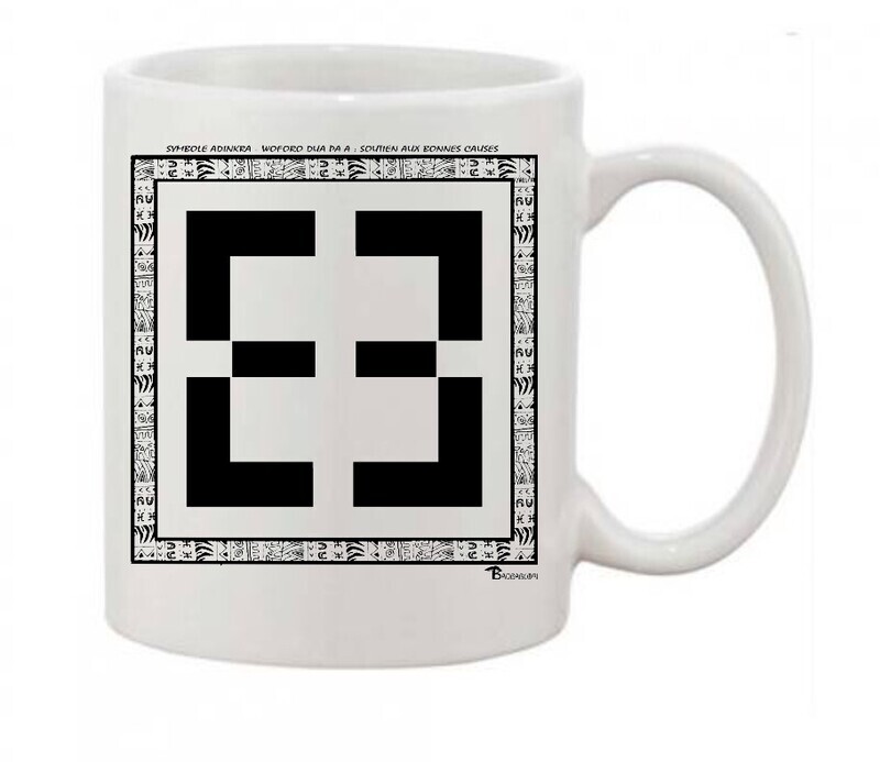 MUG SYMBOLE  ADINKRA  "WOFORO DUA PA A" SOUTIEN AUX BONNES CAUSES