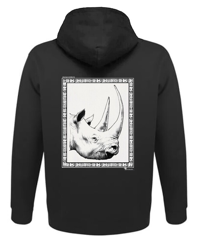 SWEAT A CAPUCHE FAUNE RHINOCEROS