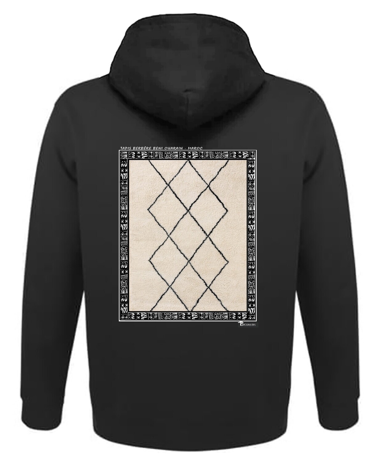 SWEAT A CAPUCHE TEXTILE TAPIS BERBERE MAROC