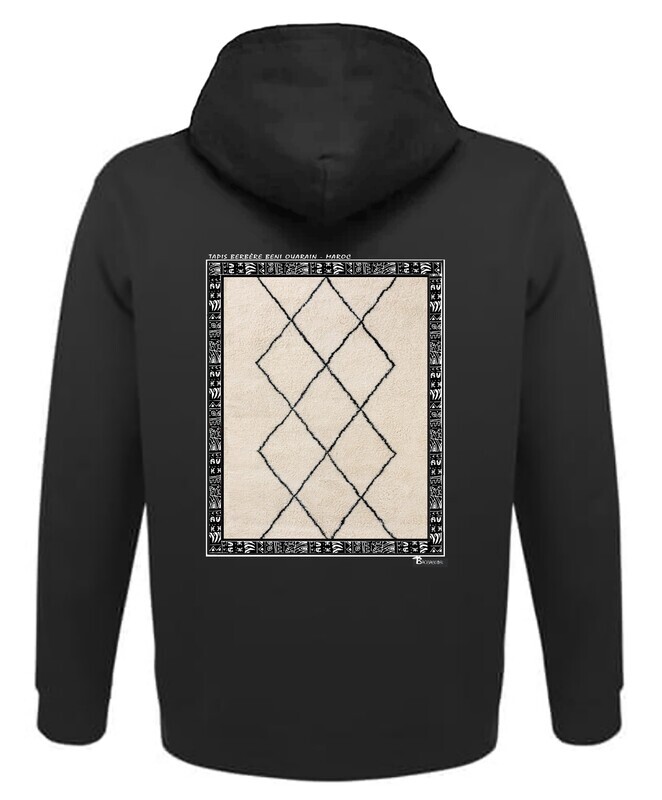 SWEAT A CAPUCHE TEXTILE TAPIS BERBERE MAROC