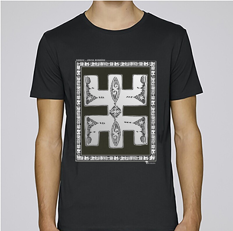 TEE SHIRT FASHION BIJOUX CROIX BERBERE MAROC