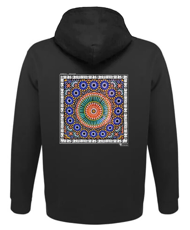SWEAT A CAPUCHE ARCHITECTURE ZELLIGE MAROC