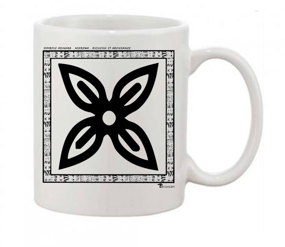 MUG SYMBOLE  ADINKRA  "NSEREWA"  RICHESSE - ABONDANCE