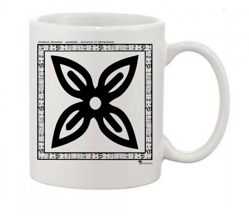MUG SYMBOLE  ADINKRA  "NSEREWA"  RICHESSE - ABONDANCE