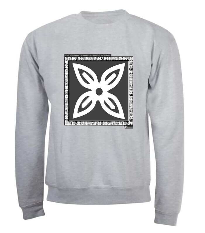 SWEAT SYMBOLE ADINKRA  "NSEREWA"  RICHESSE - ABONDANCE
