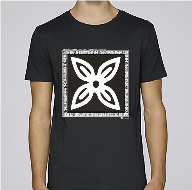 TEE SHIRT SYMBOLE ADINKRA  "NSEREWA"  RICHESSE - ABONDANCE