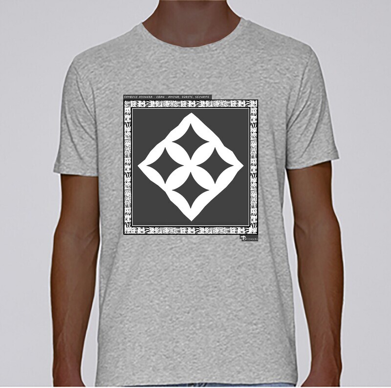 TEE SHIRT SYMBOLE ADINKRA  "EBAN"  AMOUR - SURETE - SECURITE
