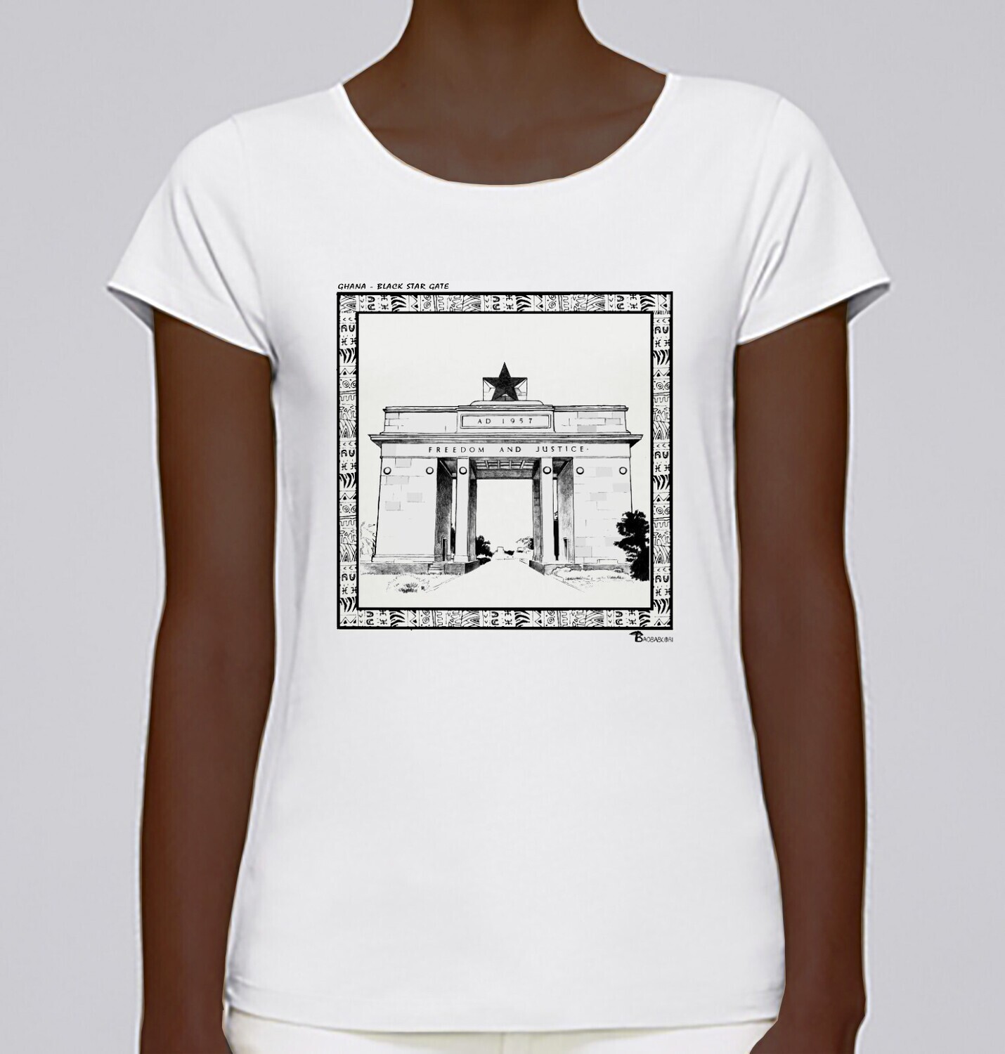 TEE SHIRT MONUMENT THE BLACK STAR GATE GHANA