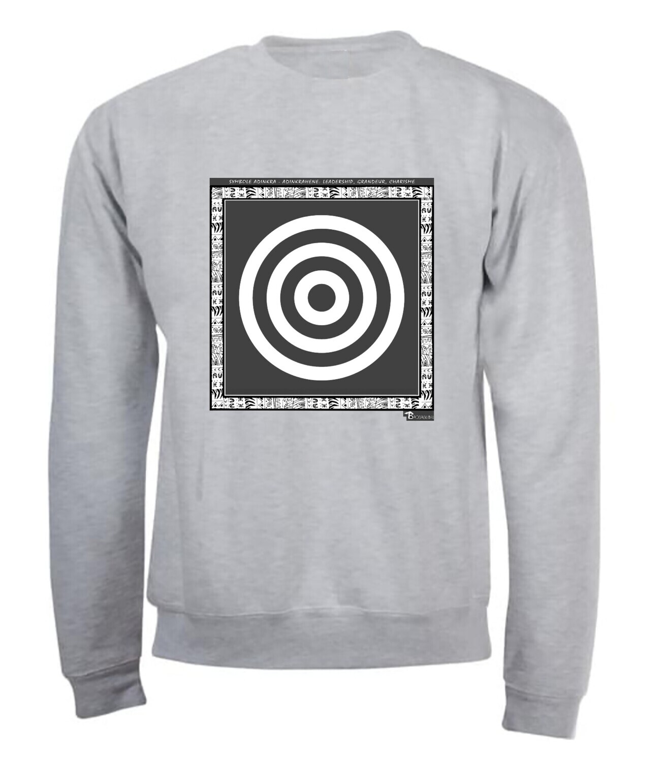 SWEAT SYMBOLE ADINKRA  "ADINKRAHENE"  LEADERSHIP - GRANDEUR - CHARISME