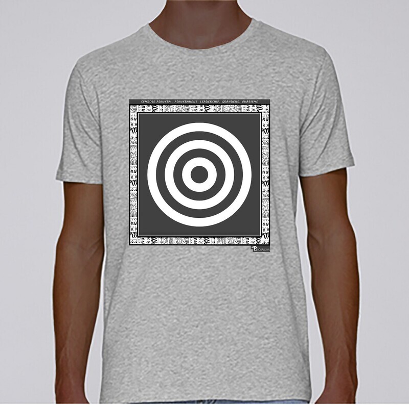 TEE SHIRT SYMBOLE ADINKRA  "ADINKRAHENE"  LEADERSHIP - GRANDEUR - CHARISME
