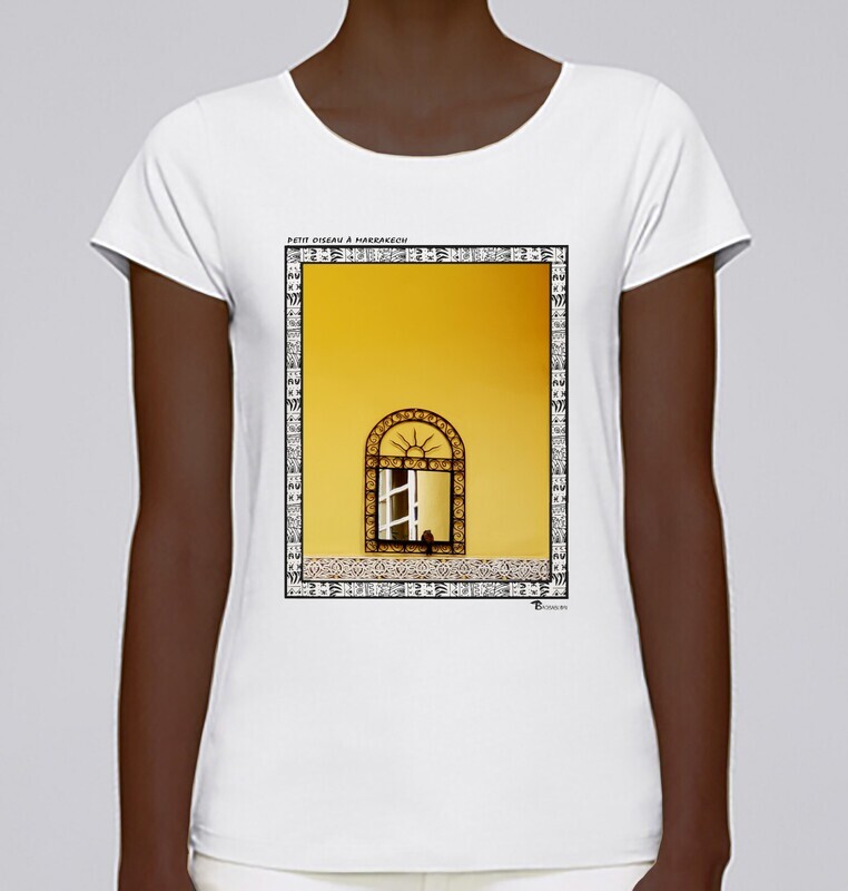 TEE SHIRT SFREESTYLE ART "PETIT OISEAU A MARRAKECH"