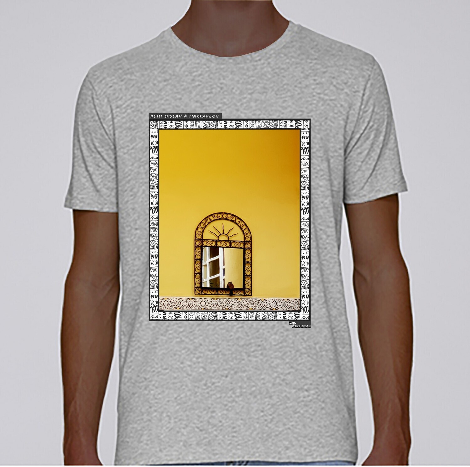 TEE SHIRT FREESTYLE ART "PETIT OISEAU A MARRAKECH"