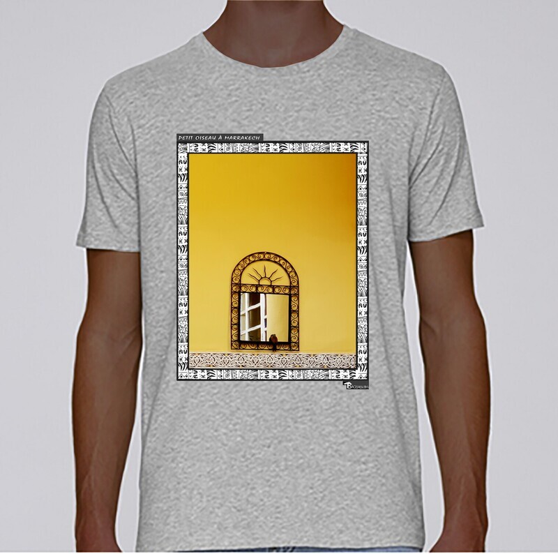 TEE SHIRT FREESTYLE ART "PETIT OISEAU A MARRAKECH"
