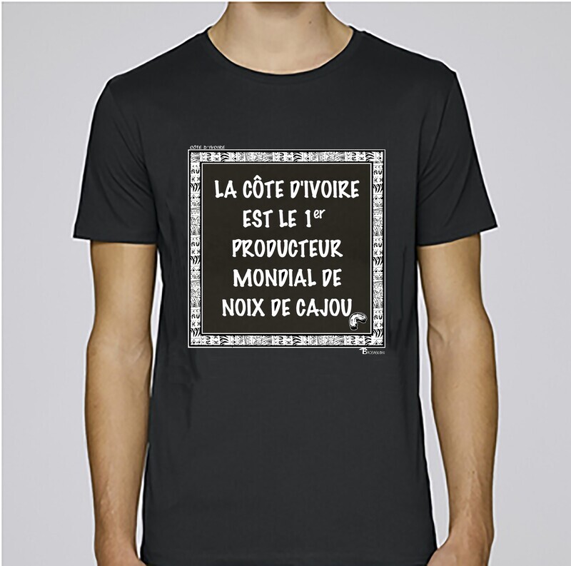 TEE SHIRT ÉCONOMIE CÔTE D'IVOIRE CAJOU