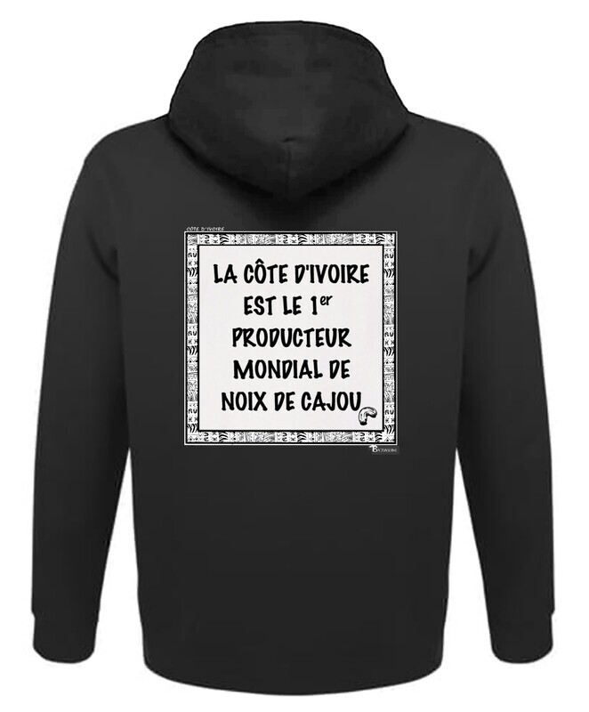 SWEAT A CAPUCHE ÉCONOMIE CÔTE D'IVOIRE CAJOU