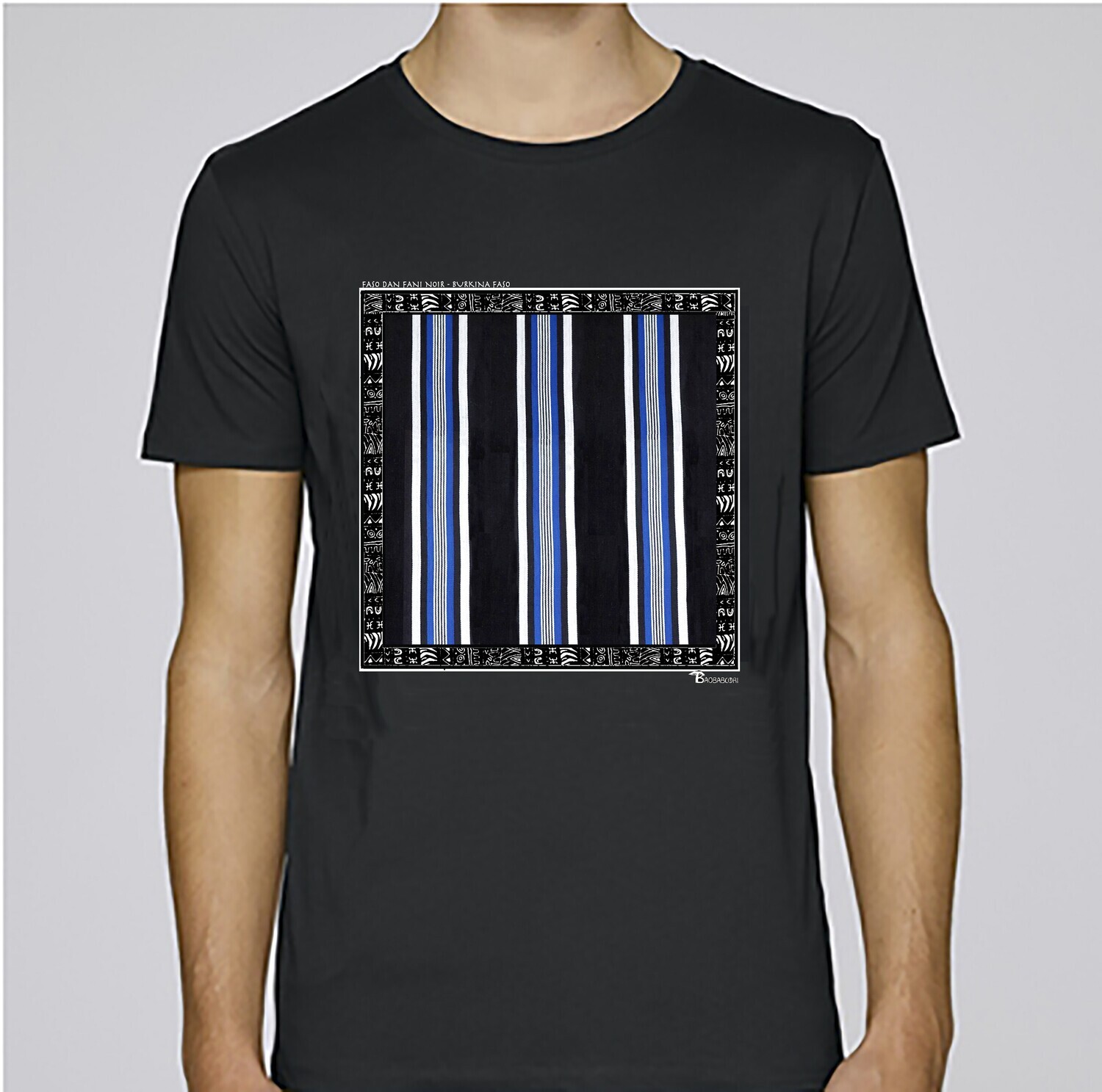 TEE SHIRT TEXTILE FASO DAN FANI NOIR BURKINA FASO