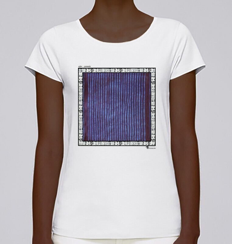 TEE SHIRT TEXTILE LEPI RAYURES GUINEE
