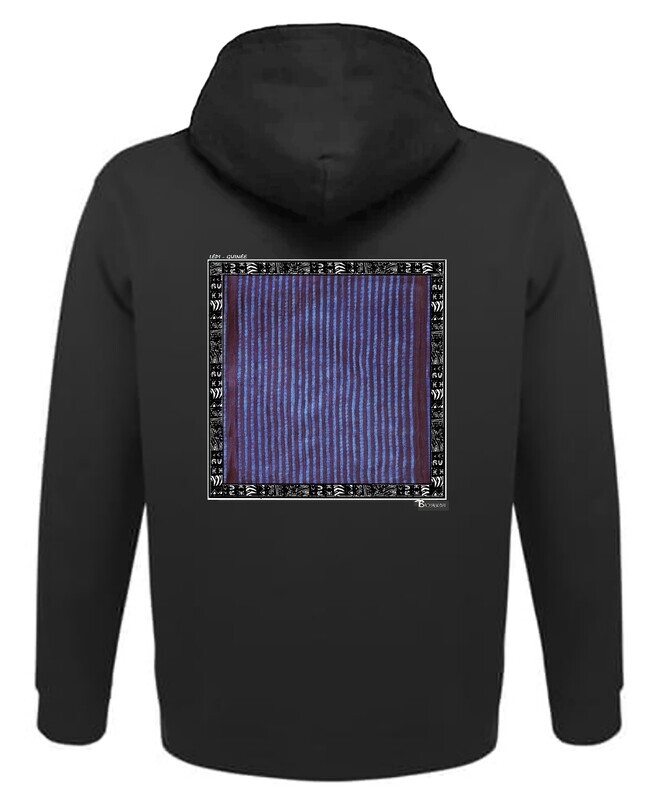 SWEAT A CAPUCHE TEXTILE LEPI RAYURES GUINEE